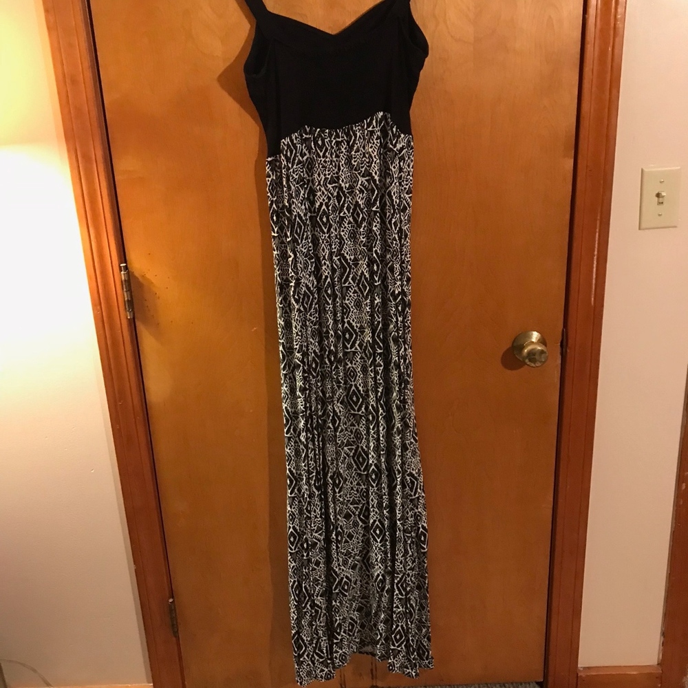 Black/Patterned Maxi Dress